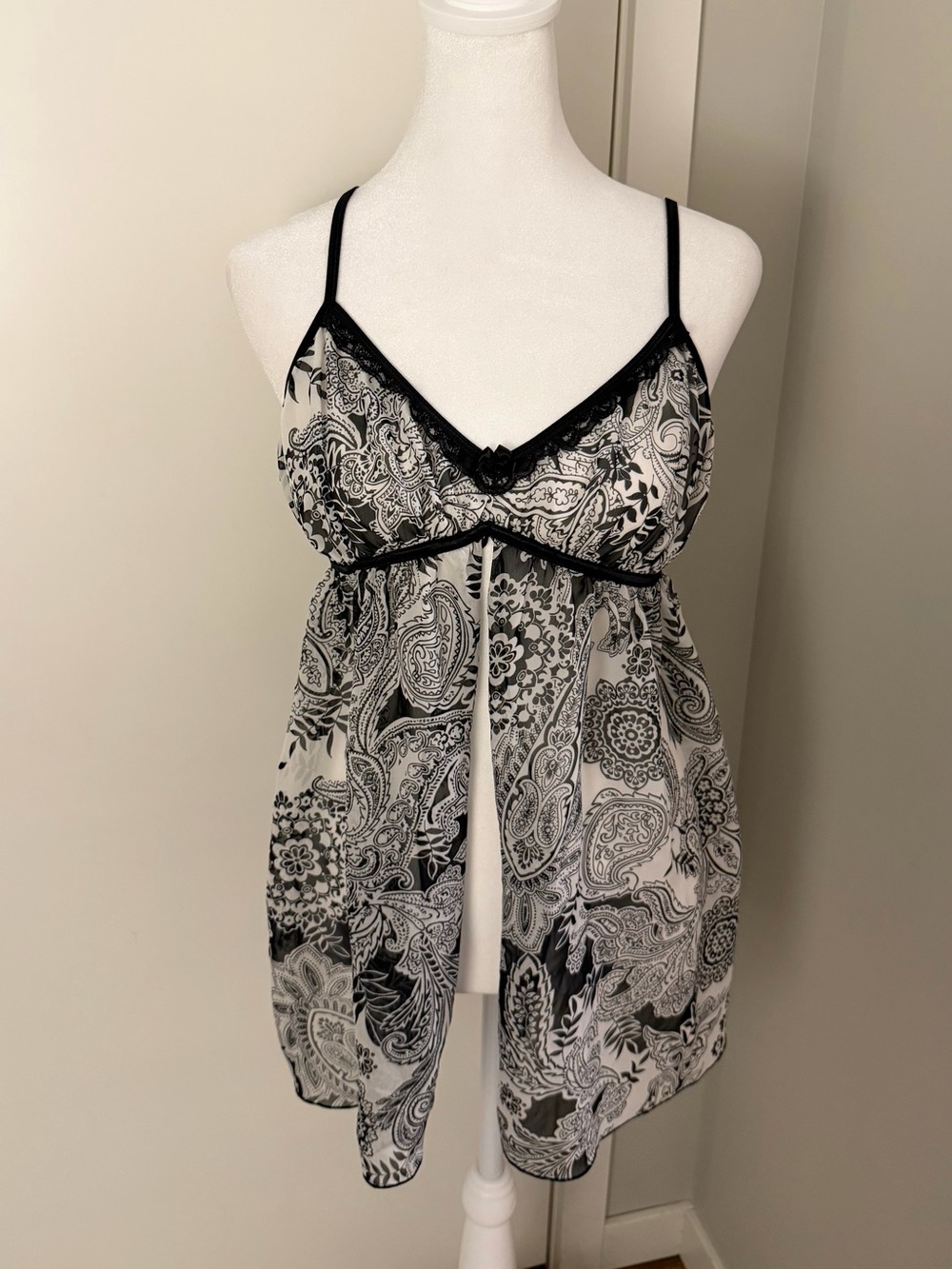 Y2K Apt 9 Intimates Paisley Babydoll Slip Top